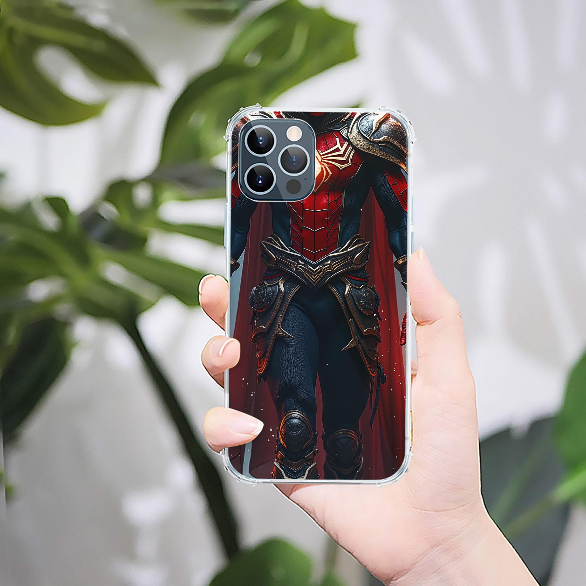 （画像用） Spider Man スパイダーマン 【iPhone 12シリーズ対応】透明スマホケース（クリアソフトケース）